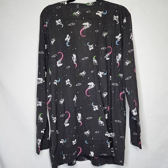 2X 18W 20W Torrid Black Powerpuff Girls Jersey Knit Cardigan Sweater Bubbles - Picture 8 of 8